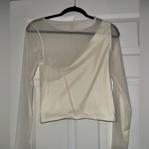 Abercrombie, one shoulder sheer top